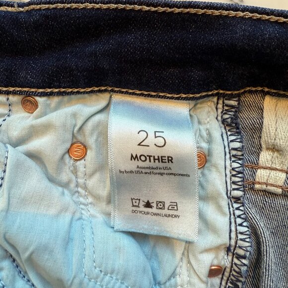 MOTHER The Insider Crop Step Fray Jeans – Off Limits – Size 25 - Picture 8 of 10